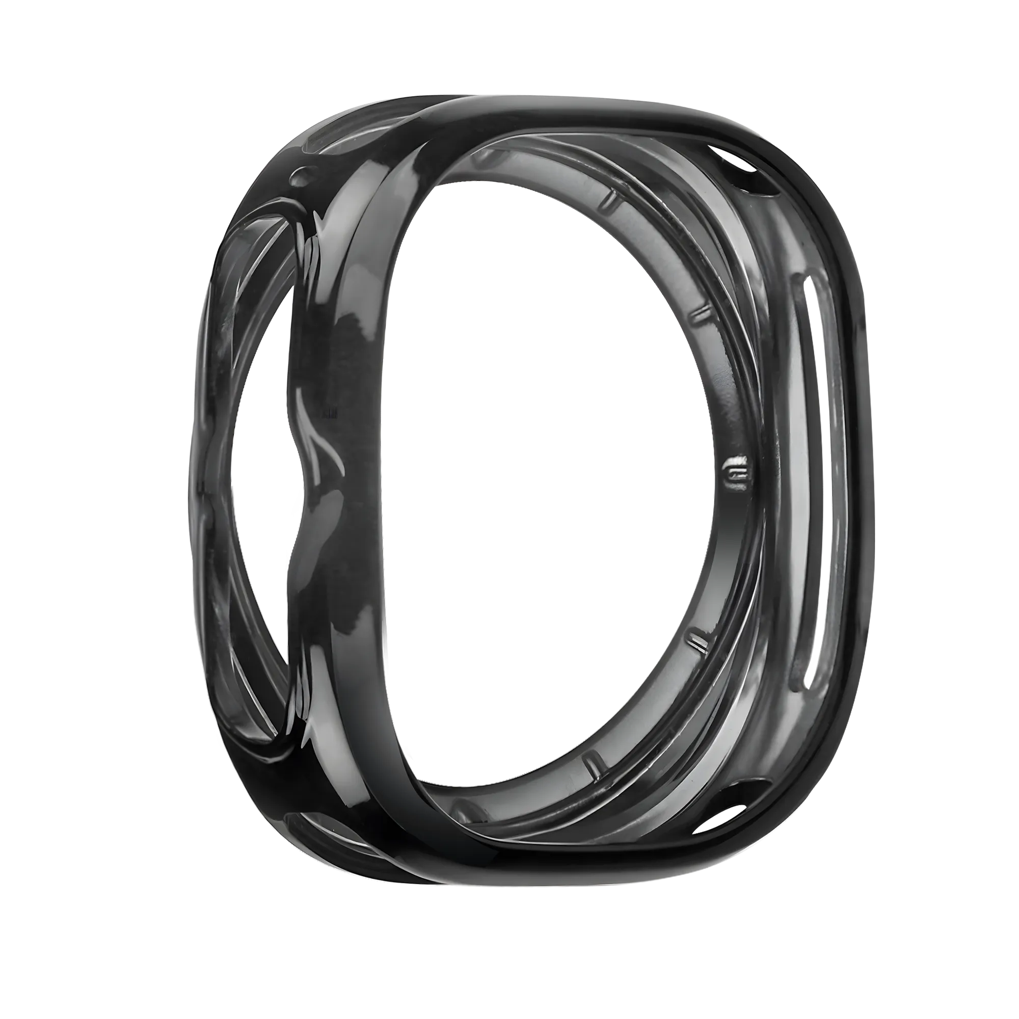 Bandz Samsung Galaxy Watch Ultra gegalvaniseerd TPU hoesje (zwart)