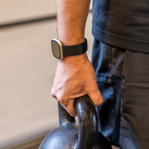 Fitbit Versa 3 siliconen classic bandje (zwart)