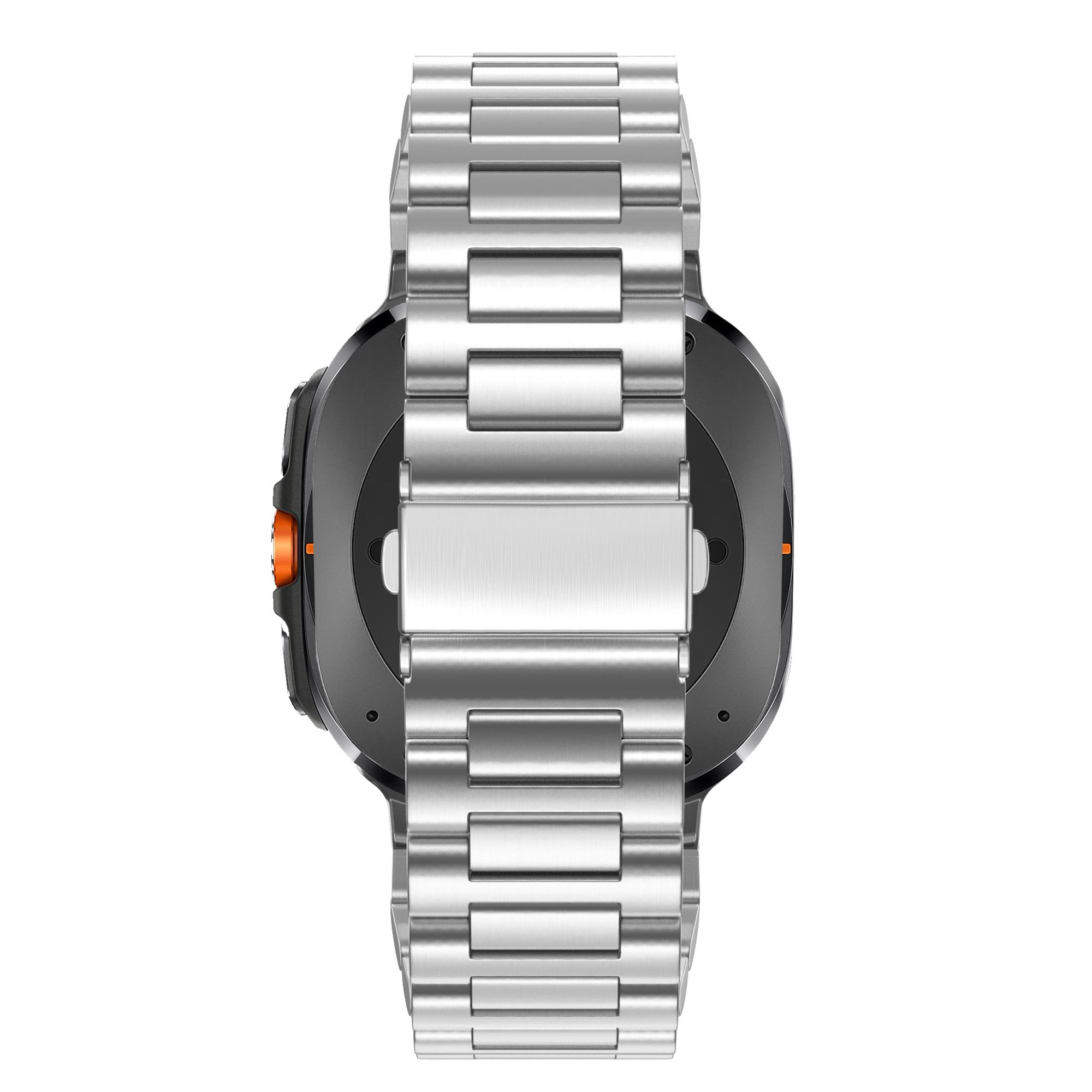 Bandz Samsung Galaxy Watch Ultra stalen schakel band 'Deluxe' (zilver)