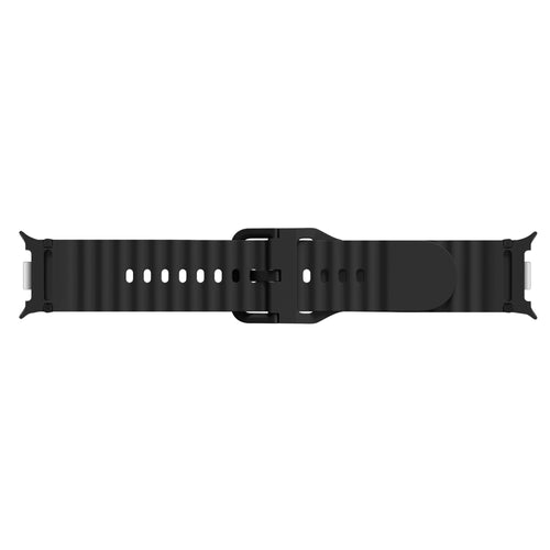 Samsung Galaxy Watch 8 Classic Wave Silicone Strap (Black)