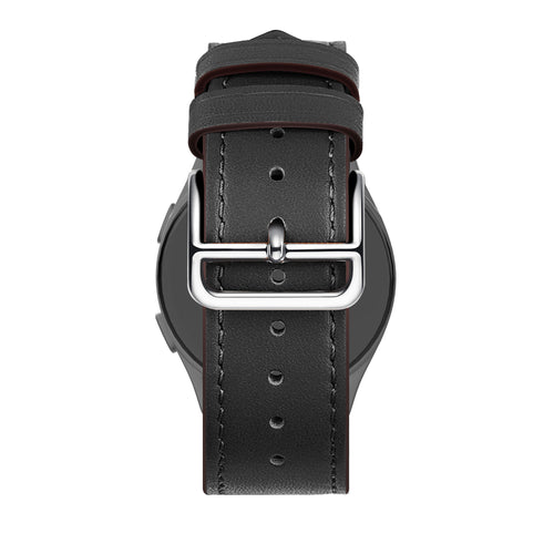 Bandz Amazfit Balance 2 lederen band 'Deluxe' (zwart)