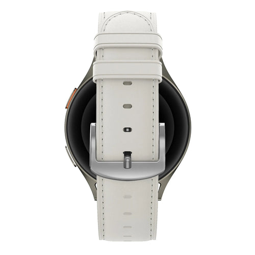 Bandz Fossil Gen 6 - 42mm Leather Strap 'Easy Fit' (White)