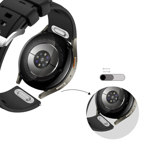 Bandz Amazfit Bip 6 siliconen band 'Easy fit' (zwart) 