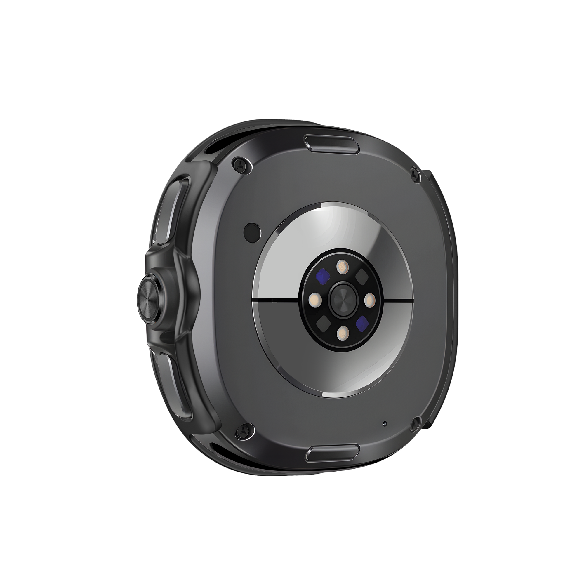 Bandz Samsung Galaxy Watch 8 Classic bezel hoesje met glas (zwart/wit)