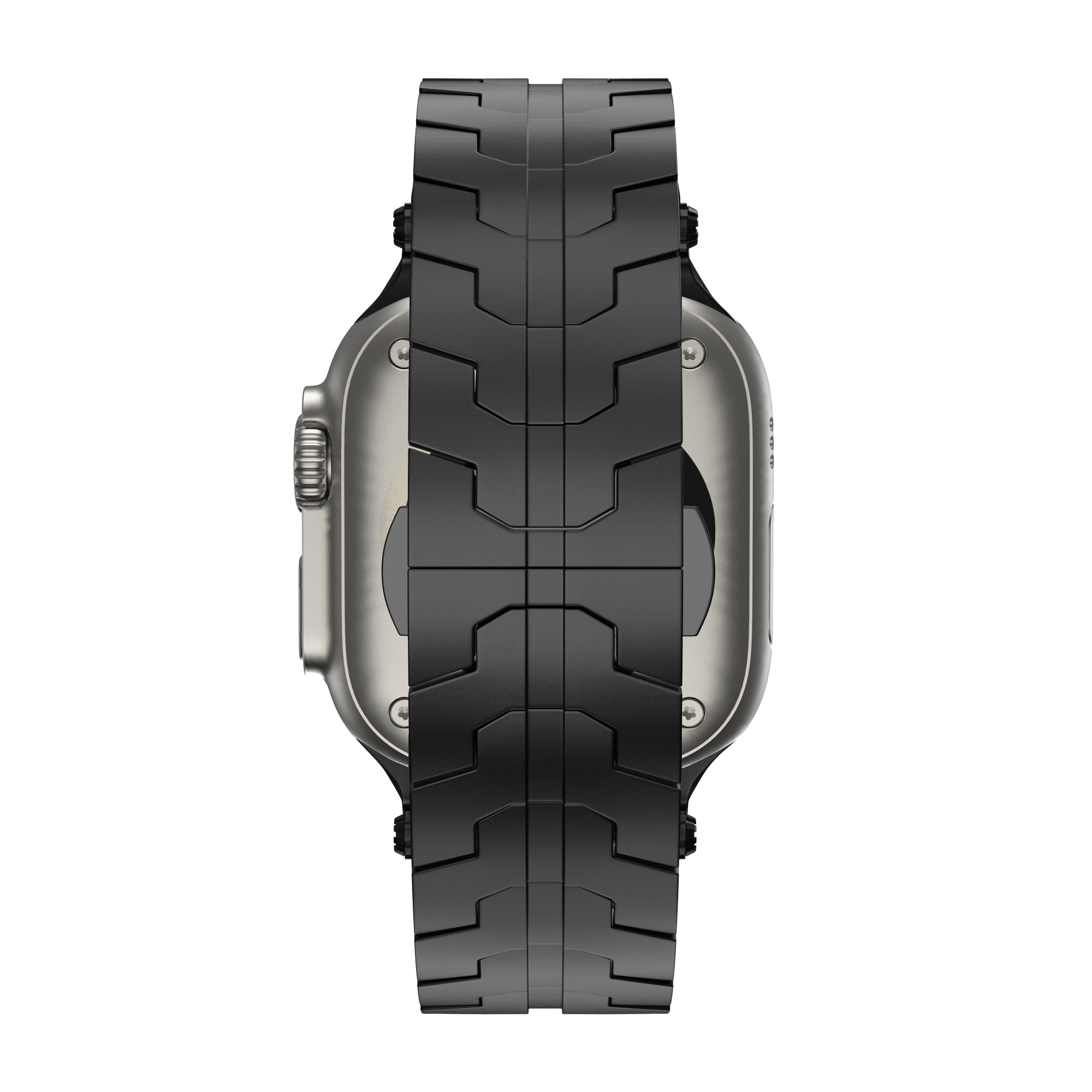 Bandz Apple Watch metalen grain band 'Deluxe' (zwart)