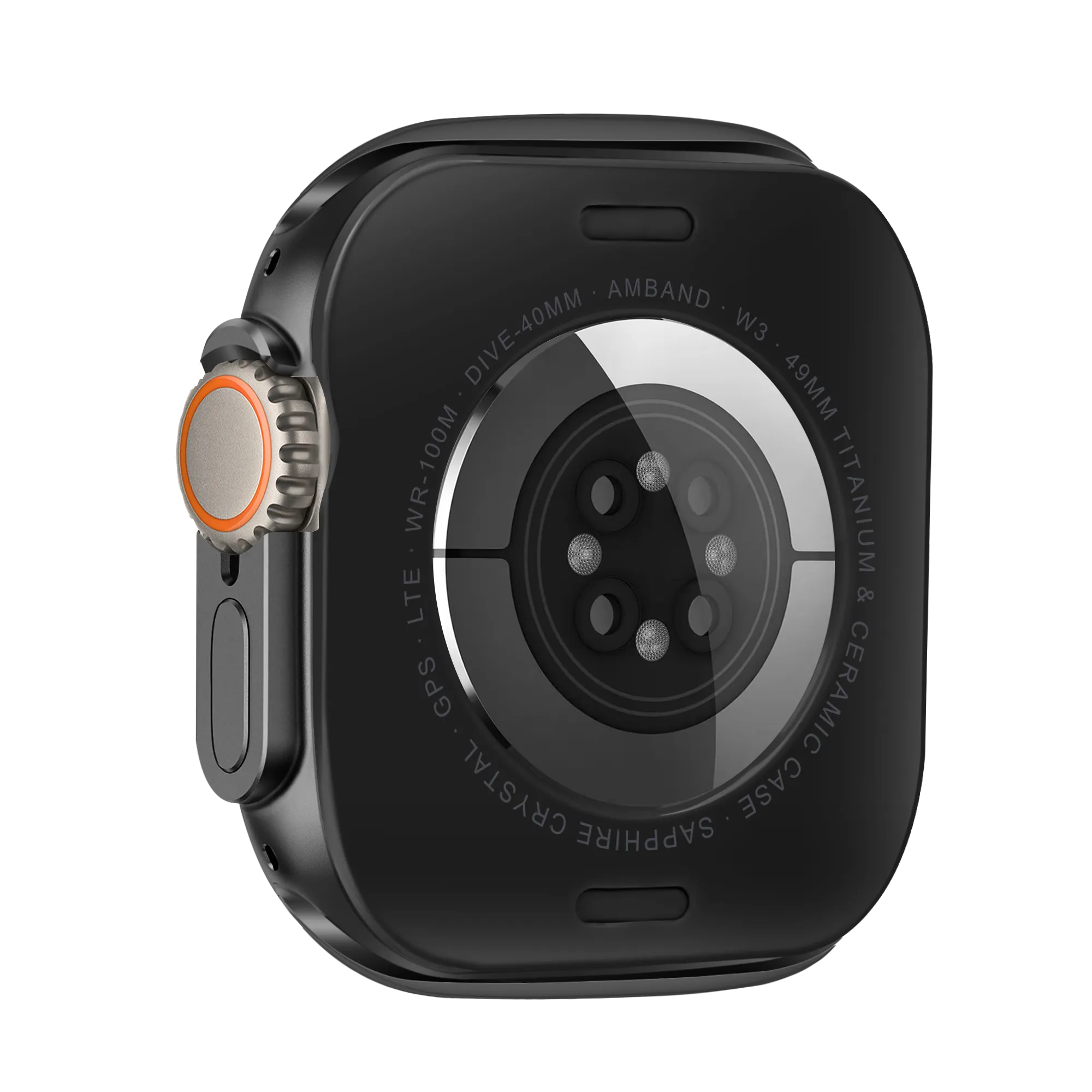 Bandz Apple Watch Ultra - 49mm metalen hoesje (zwart)