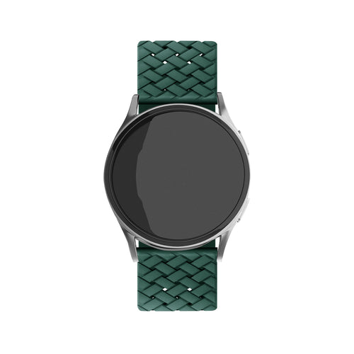 Amazfit Bip U (Pro) gevlochten siliconen bandje (donkergroen)