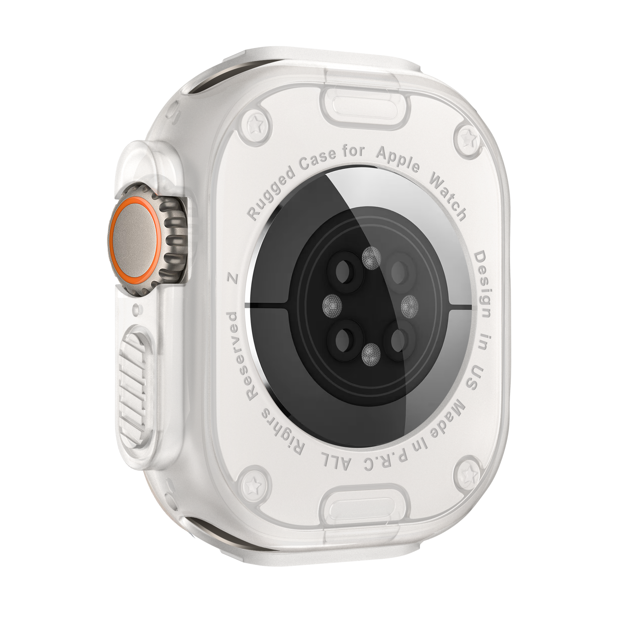 Bandz Apple Watch Ultra - 49mm Rugged TPU Case (Transparent)