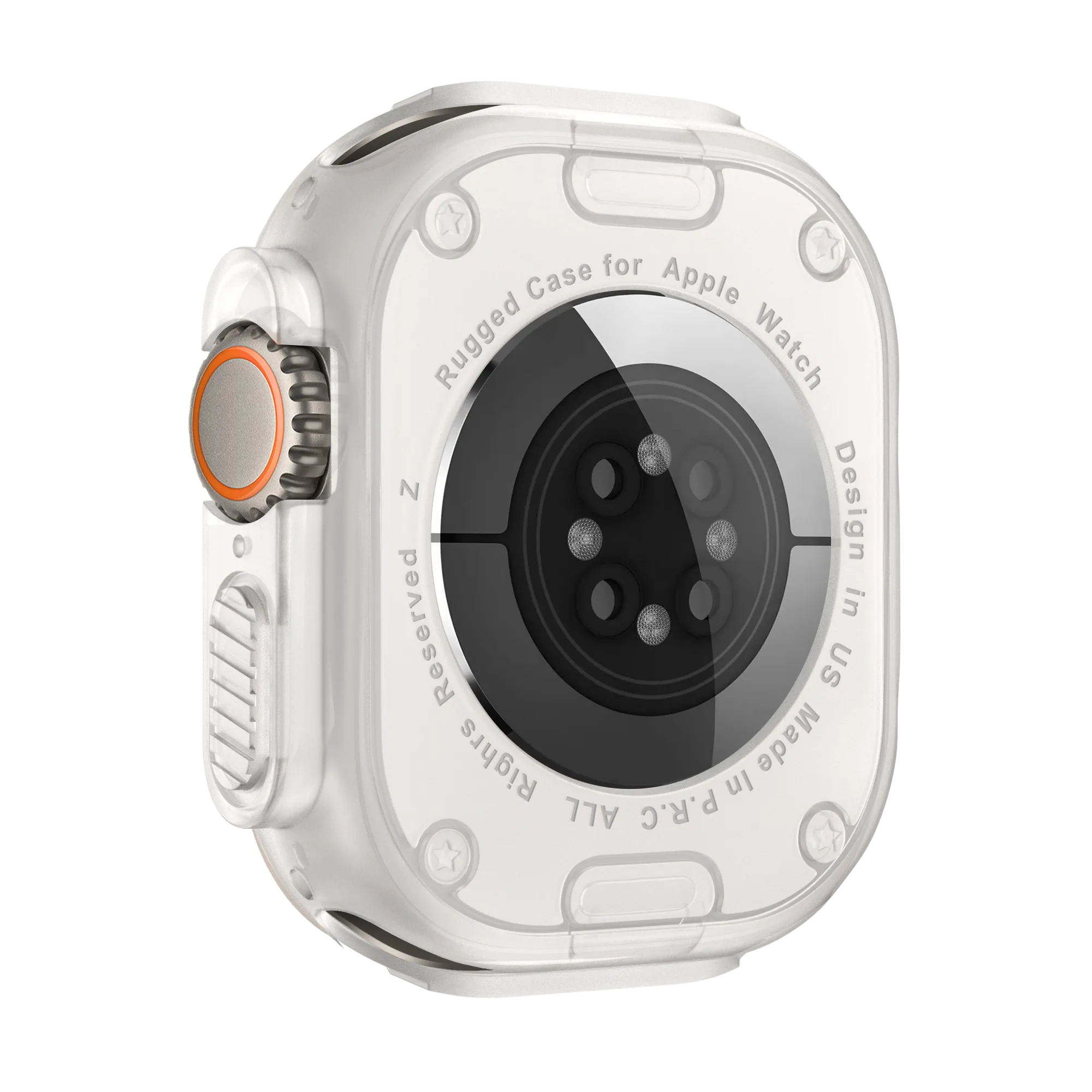 Bandz Apple Watch Ultra - 49mm robuust TPU hoesje (transparant)