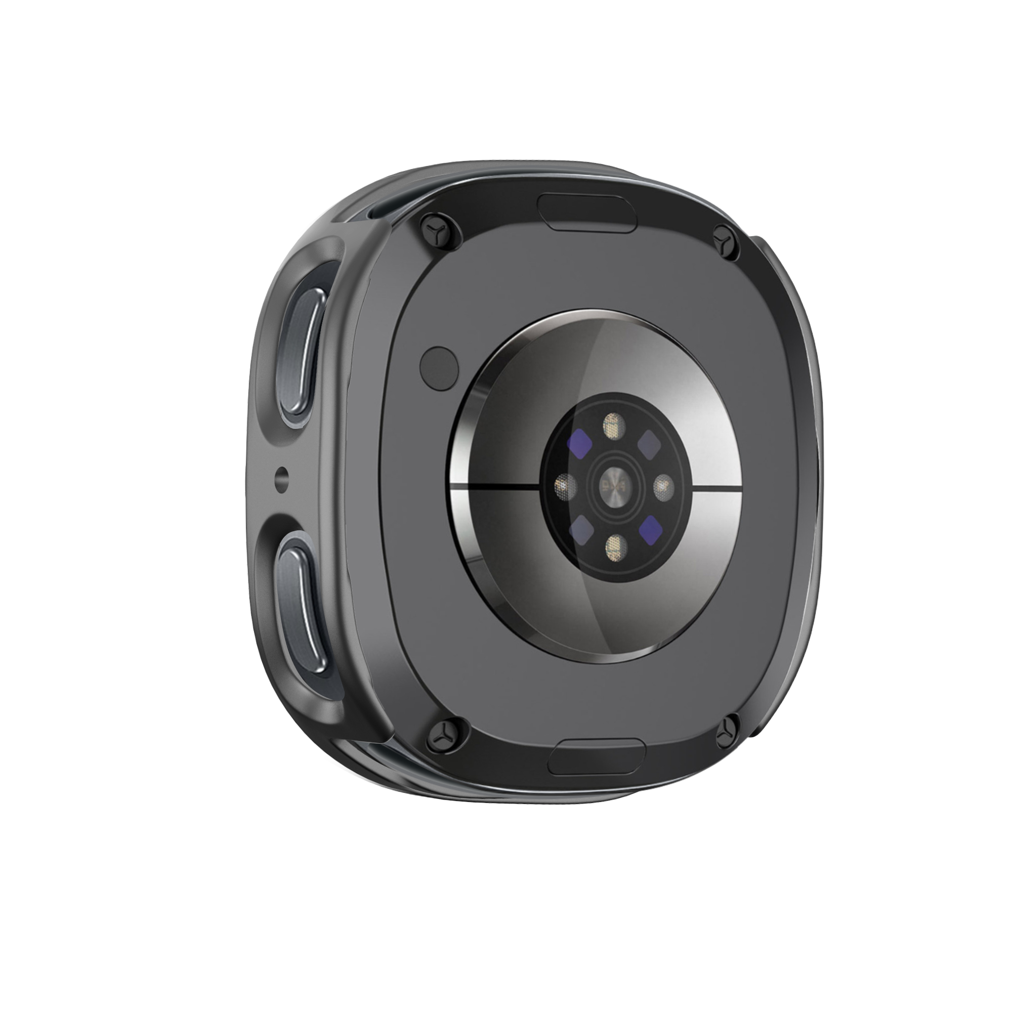 Bandz Samsung Galaxy Watch 8 - 44mm PC hoesje met glas (titanium grijs)