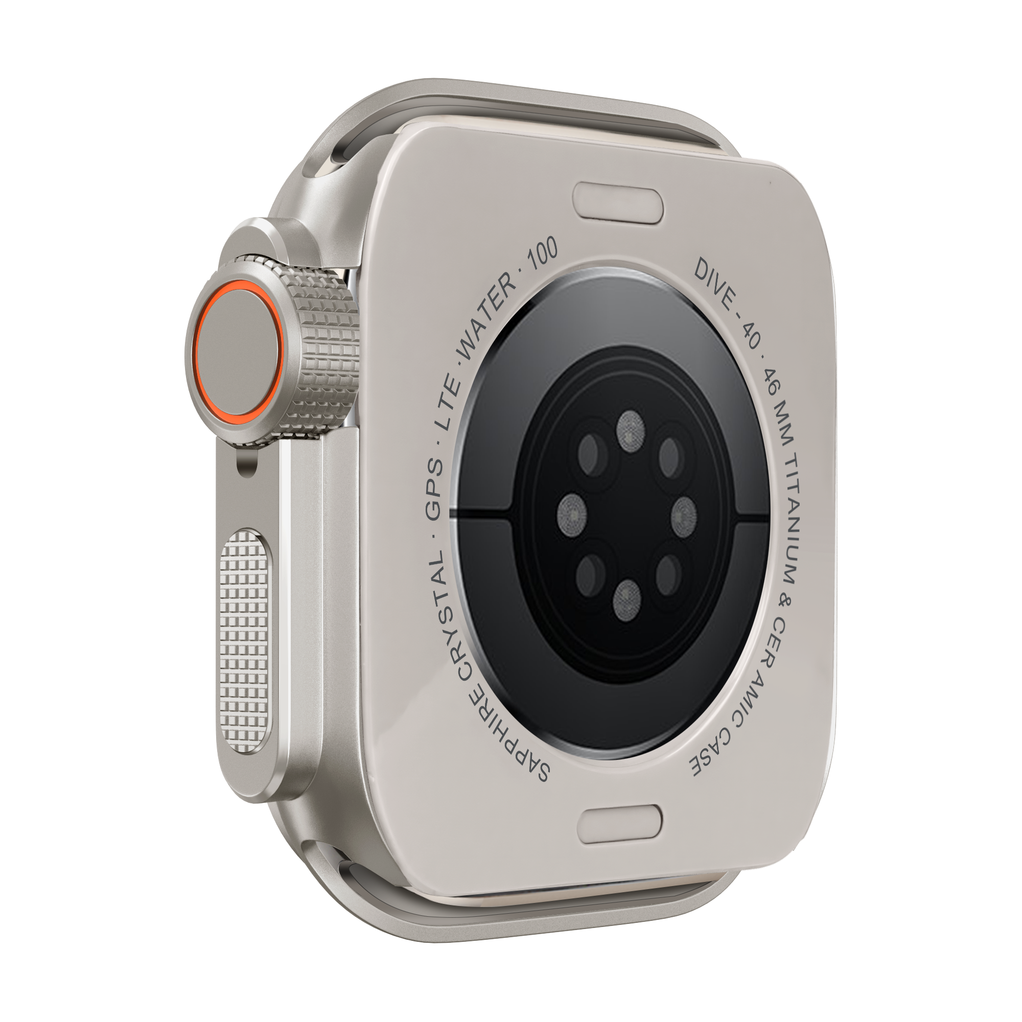 Bandz Apple Watch 11 - 46mm metalen hoesje (titanium)