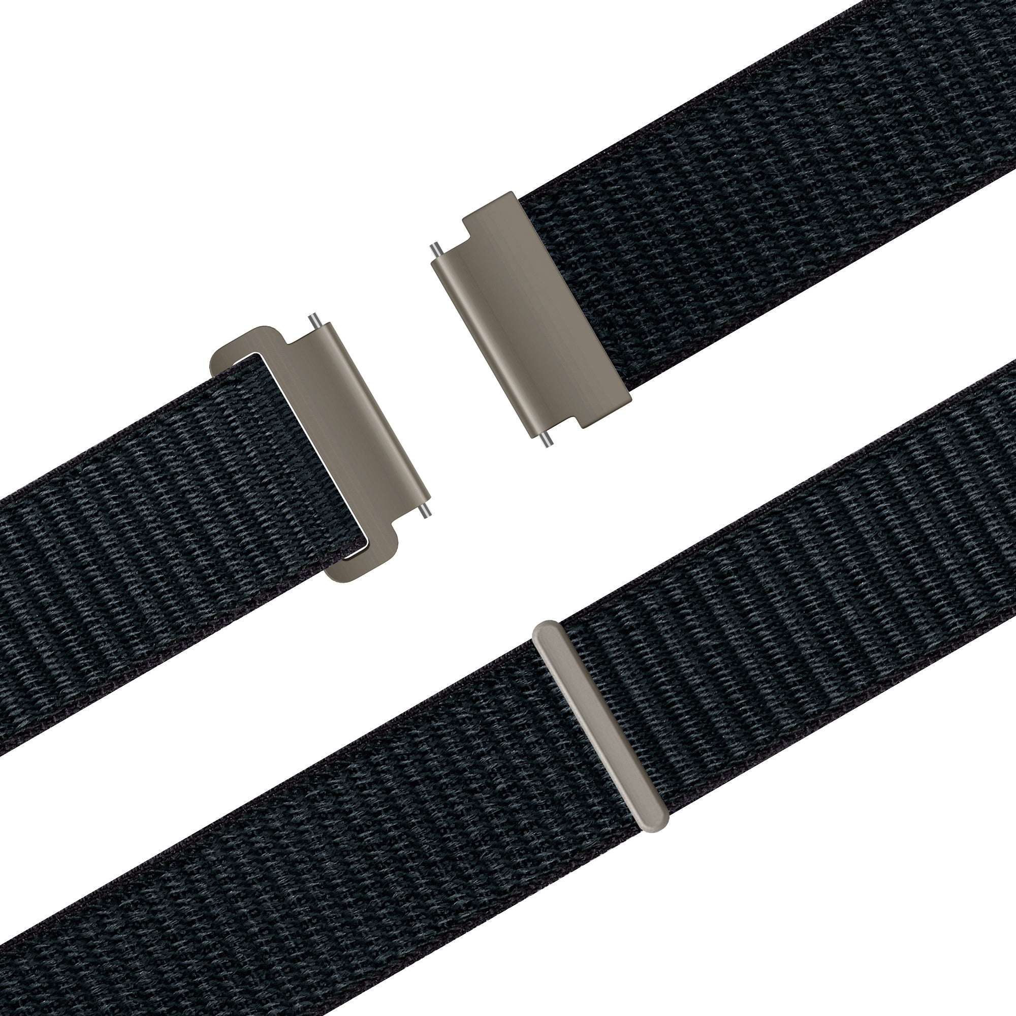 Bandz Samsung Galaxy Watch 7 - 44mm nylon band 'Easy fit' (grijsblauw)