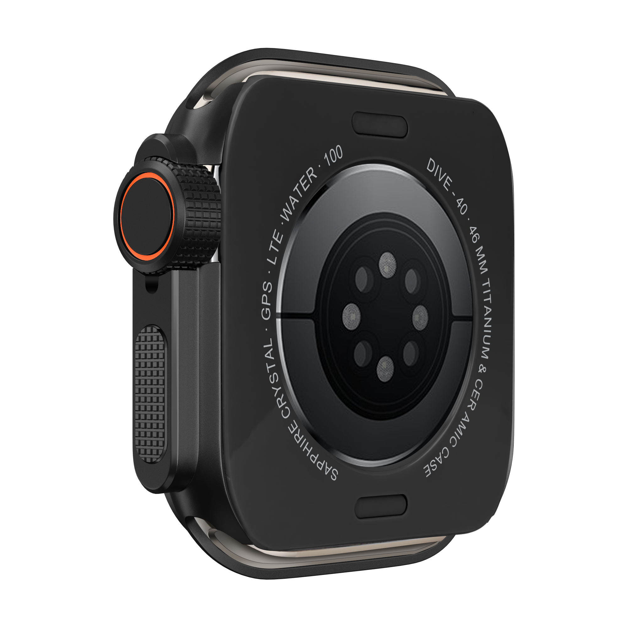 Bandz Apple Watch 11 - 46mm metalen hoesje (zwart)