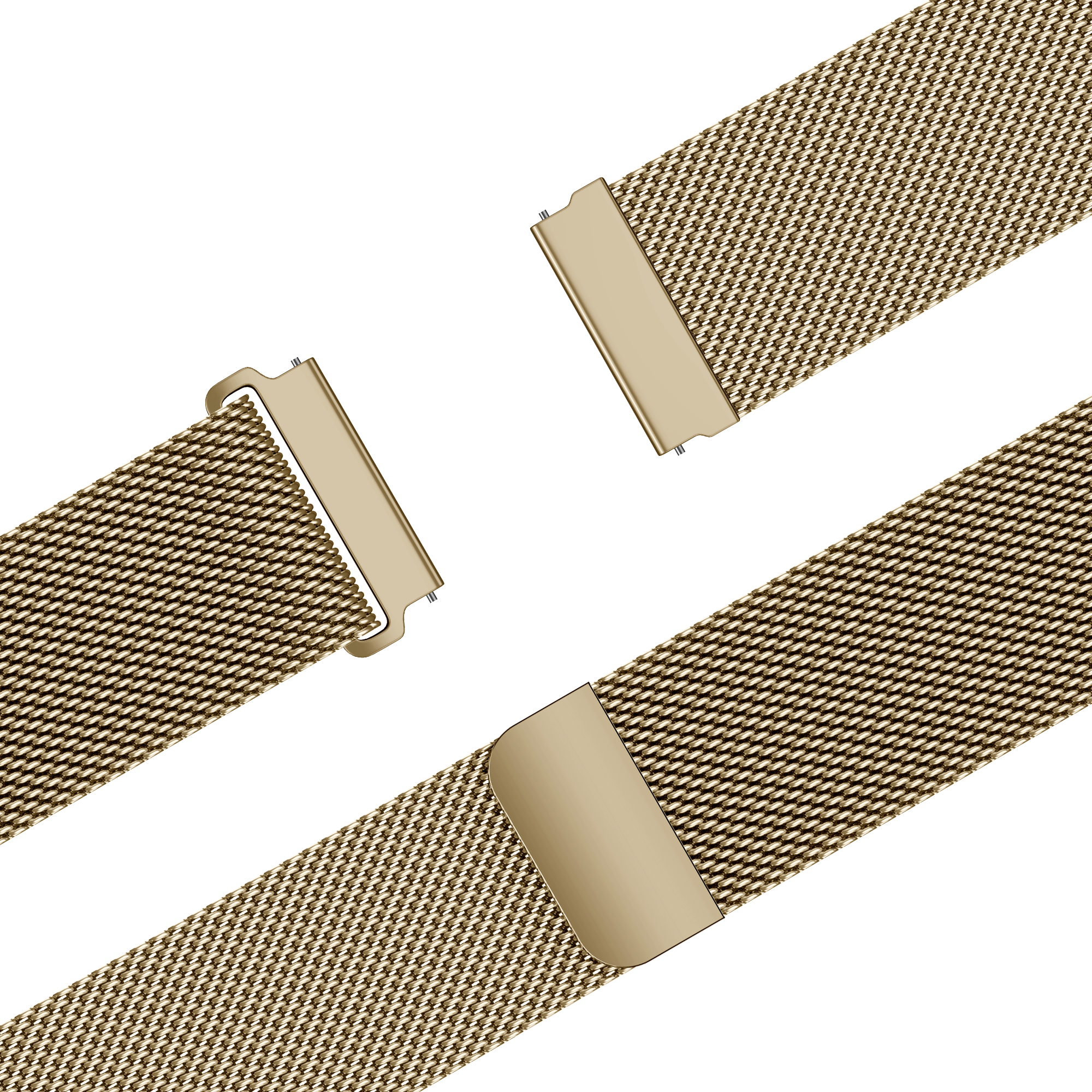 Bandz Amazfit Bip U (Pro) Milanese Strap 'Easy fit' (Gold)