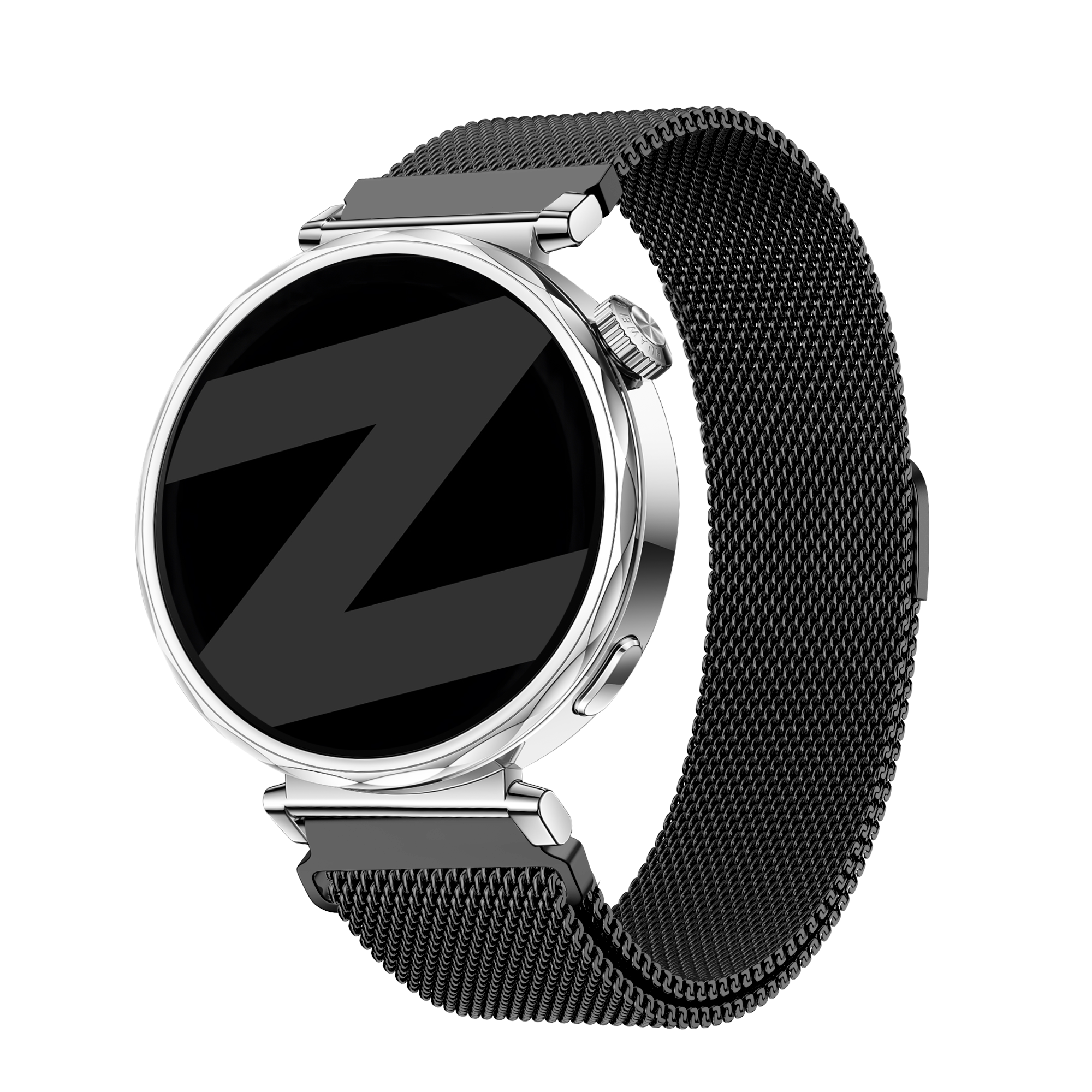 Bandz Withings ScanWatch 2 - 38mm Milanese band 'Easy fit' (zwart)