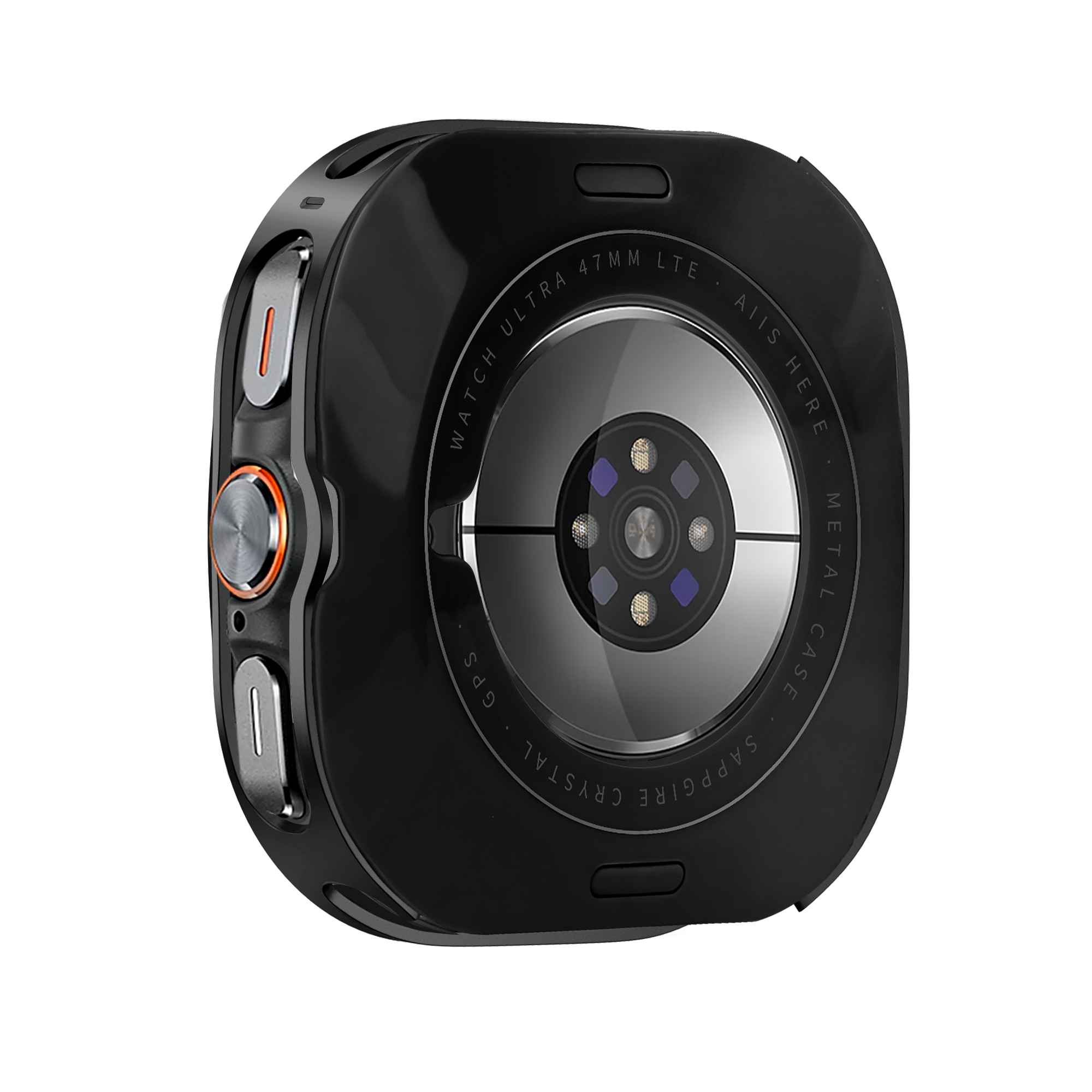 Bandz Samsung Galaxy Watch Ultra metalen hoesje (zwart)