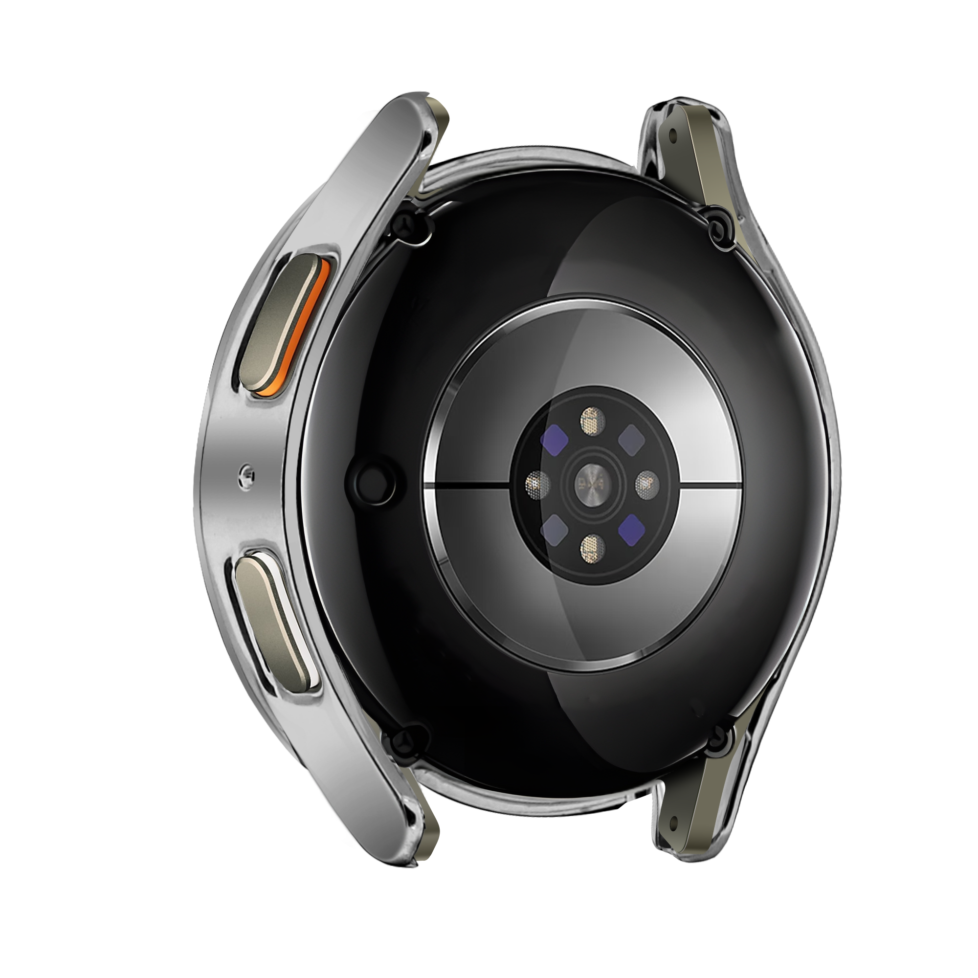 Samsung Galaxy Watch 7 - 40mm Diamond hoesje met glas (zilver)