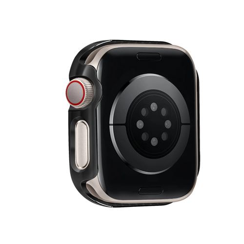 Bandz Apple Watch 10/11 - 42mm diamond hoesje met glas (zwart)