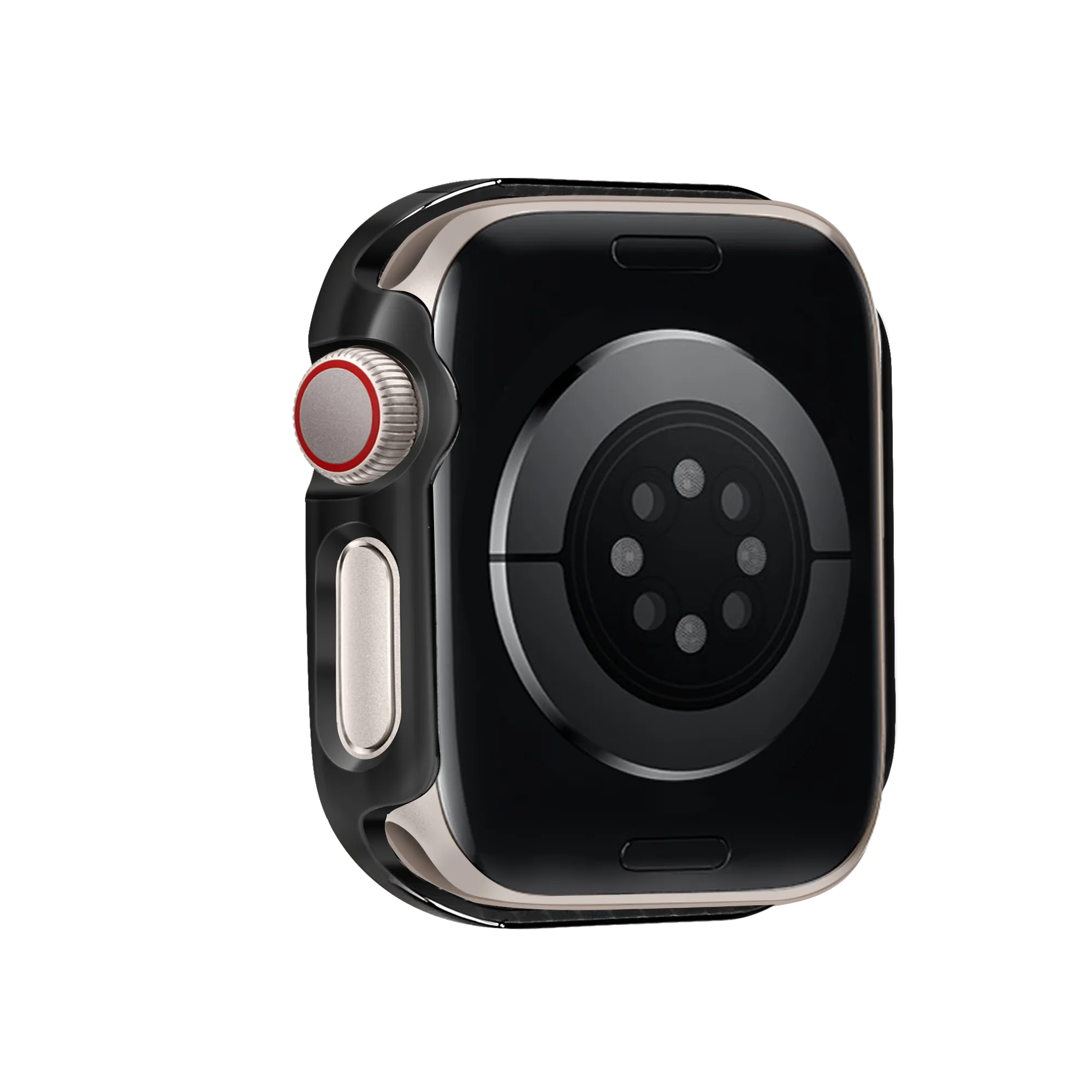 Bandz Apple Watch 10/11 - 42mm diamond hoesje met glas (zwart)
