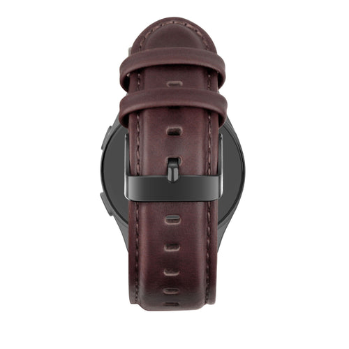 Bandz Redmi Watch 5 Lite lederen band 'Classic' (donkerbruin)