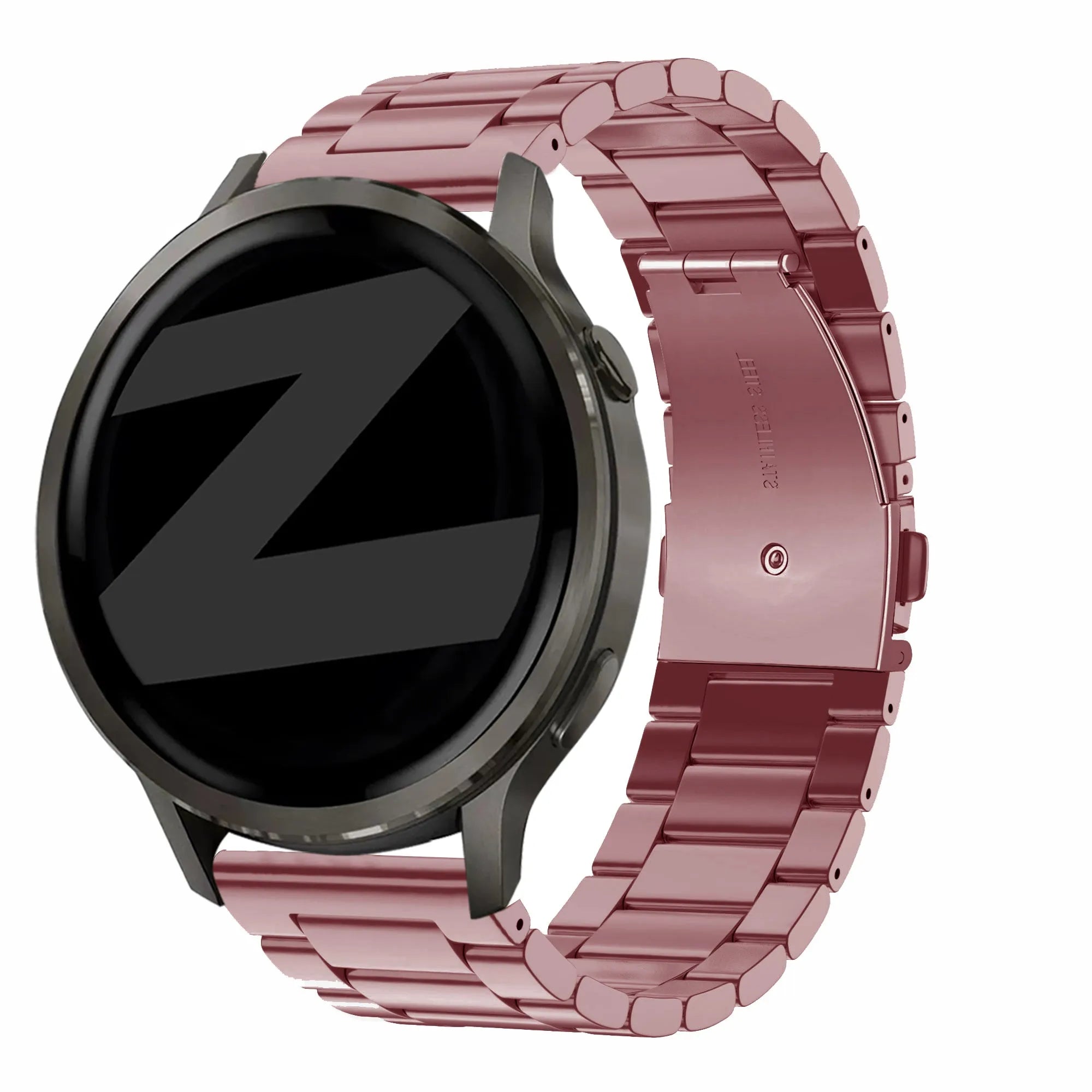 Bandz Garmin Forerunner 265s Steel Strap 'Classic' (Pink)