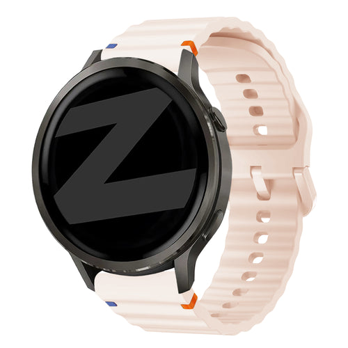 Bandz Garmin Venu 3s siliconen band 'Wave' (lichtroze)