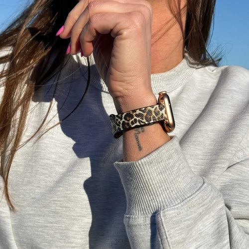 Apple Watch leren bandje (leopard)