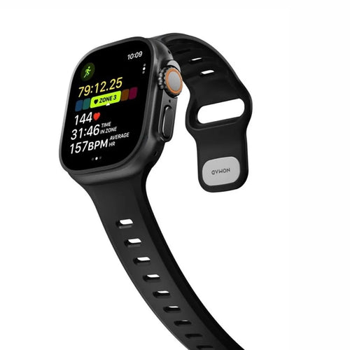 Nomad Apple Watch siliconen Tempo bandje (zwart)