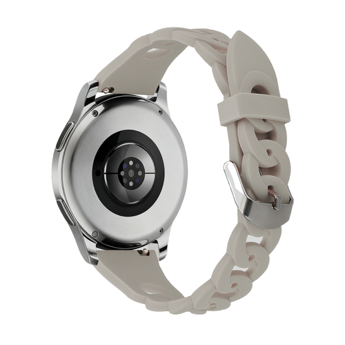 Bandz Samsung Galaxy Watch 5 - 40mm siliconen band 'Chains' (lichtgrijs)