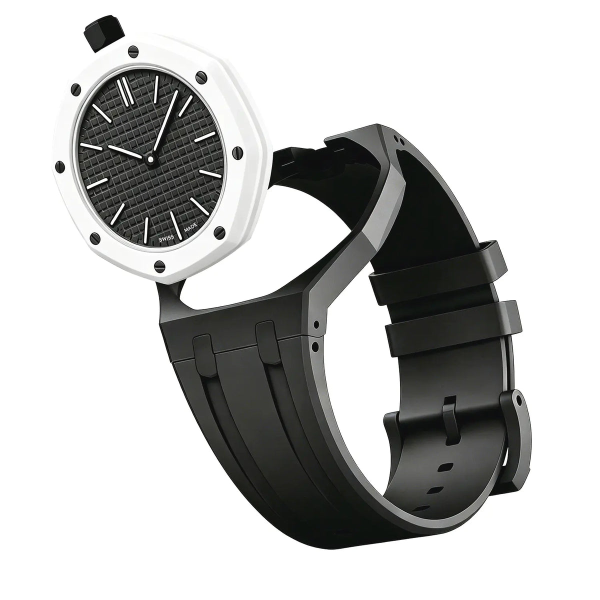 Swatch Royal Pop Siliconen band - 12 uur (zwart)