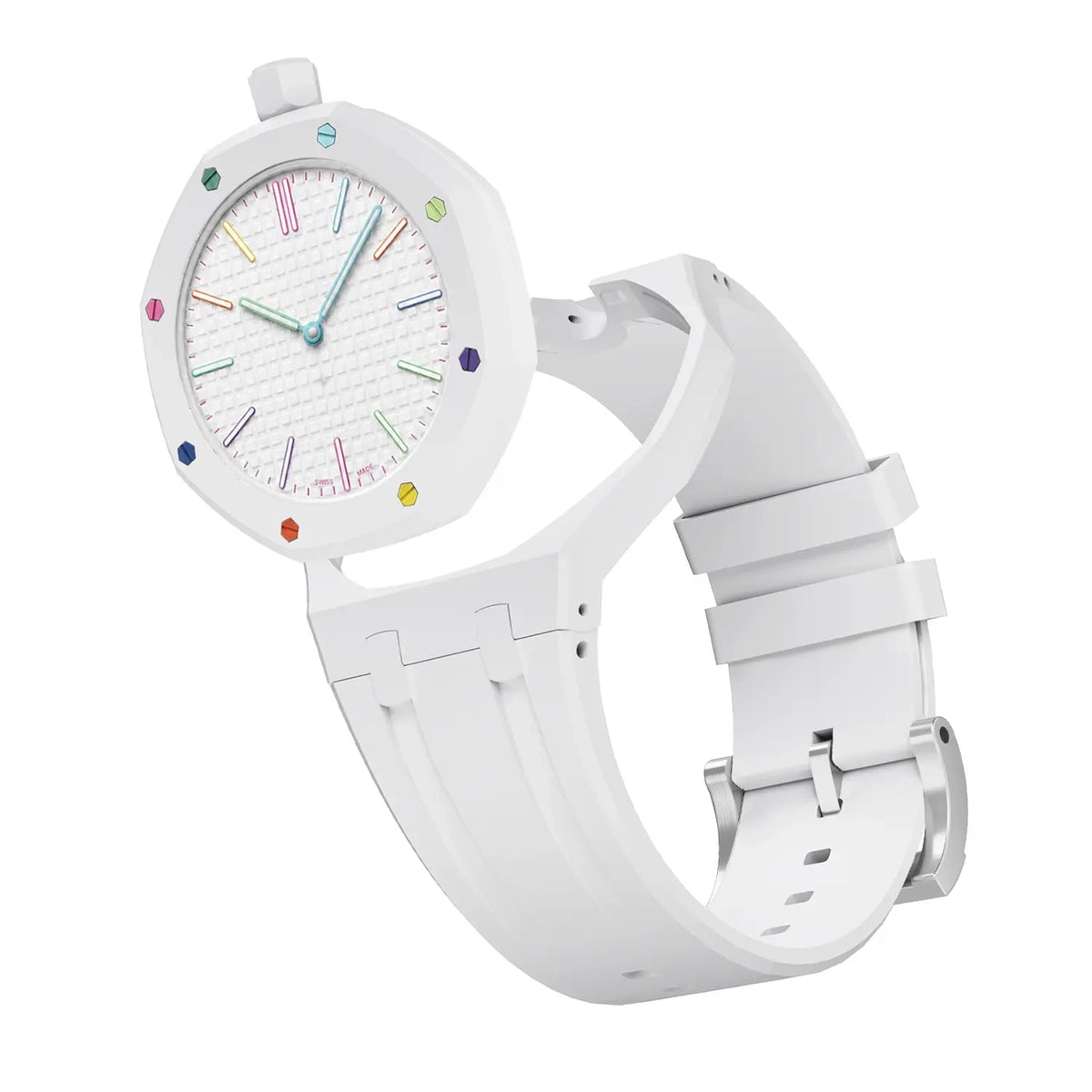 Swatch Royal Pop Siliconen band - 12 uur (wit)