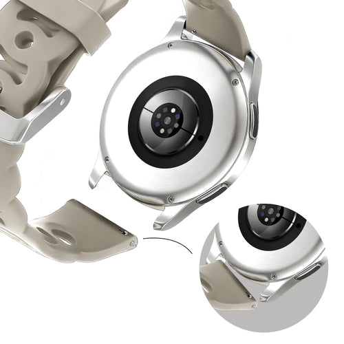 Bandz Huawei Watch GT 2 - 42mm Silicone Strap 'Chains' (Light Grey)