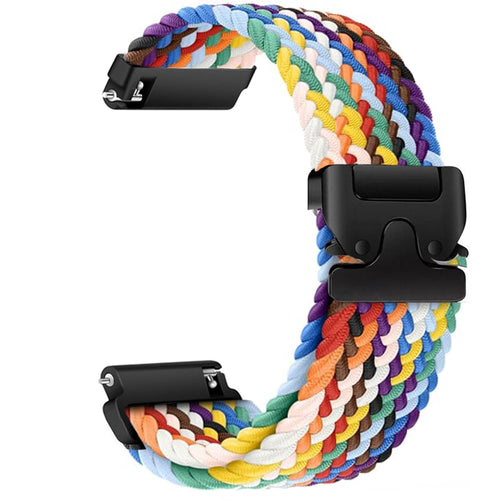Garmin Forerunner 255s gevlochten band met P-buckle (regenboog)