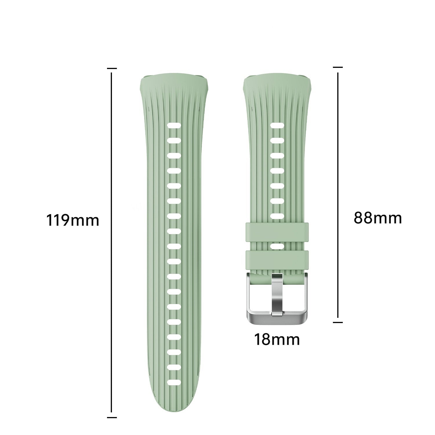 Huawei Watch 5 - 42mm siliconen bandje 'perfect fit' (lichtgroen)