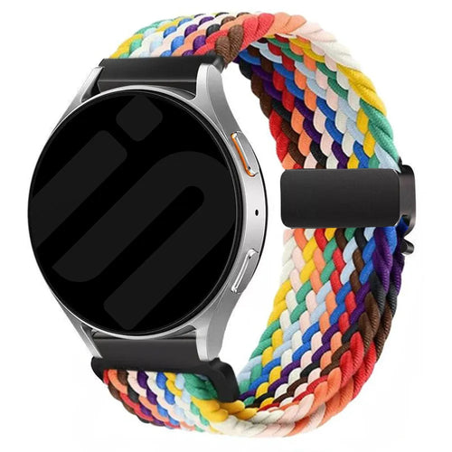 Fossil Gen 5e - 42mm gevlochten band met P-buckle (regenboog)