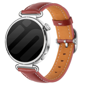 18mm square leather band wine red