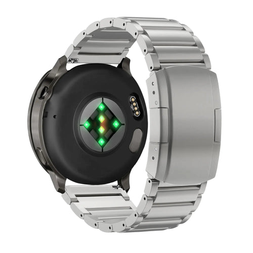 Bandz Garmin Forerunner 265s titanium schakel band (zilver)