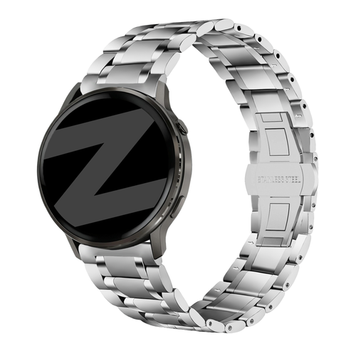 Bandz Garmin Vivoactive 4s Steel Link Strap 'Deluxe' (Silver)