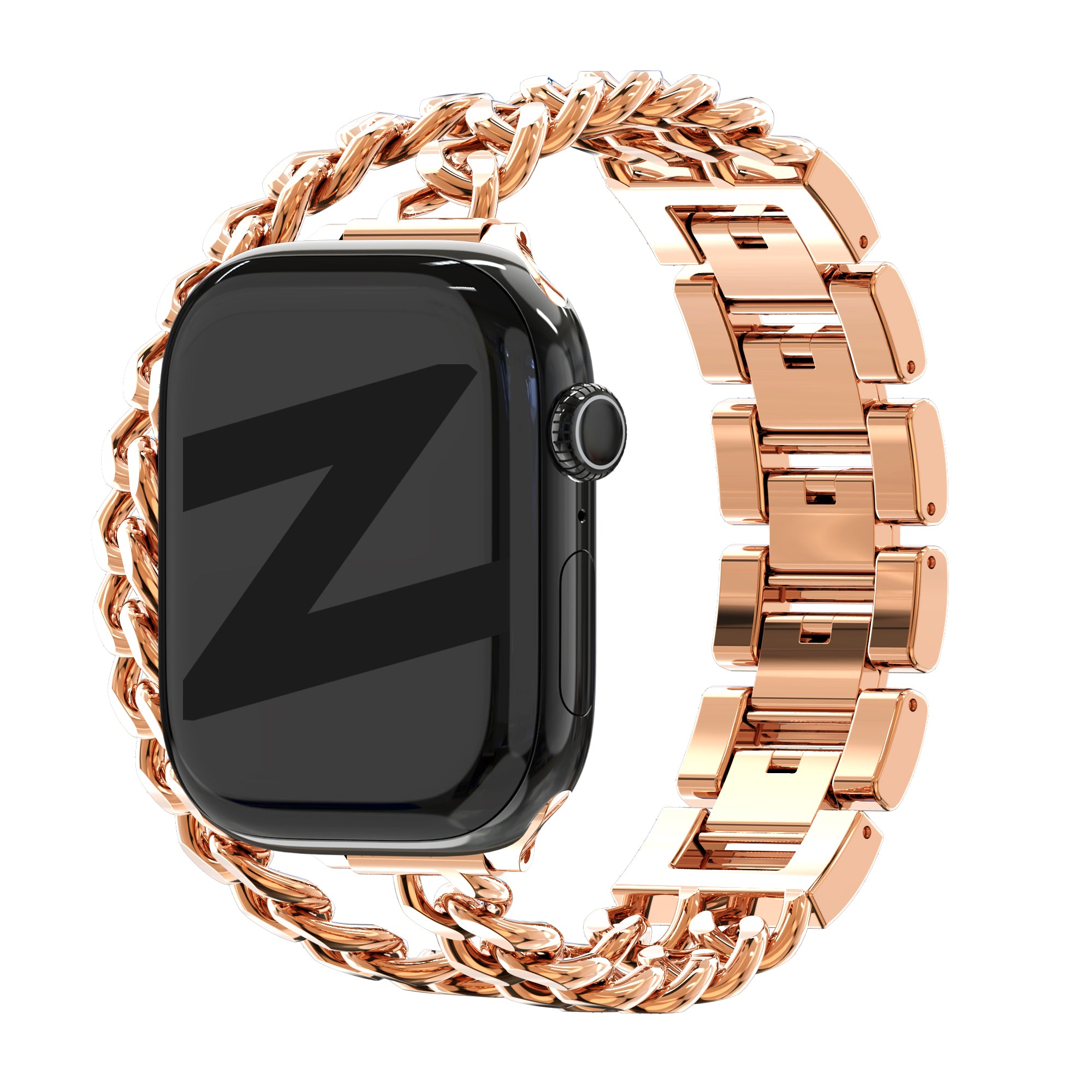 Bandz Apple Watch stalen band 'Double Tour' (roségoud)