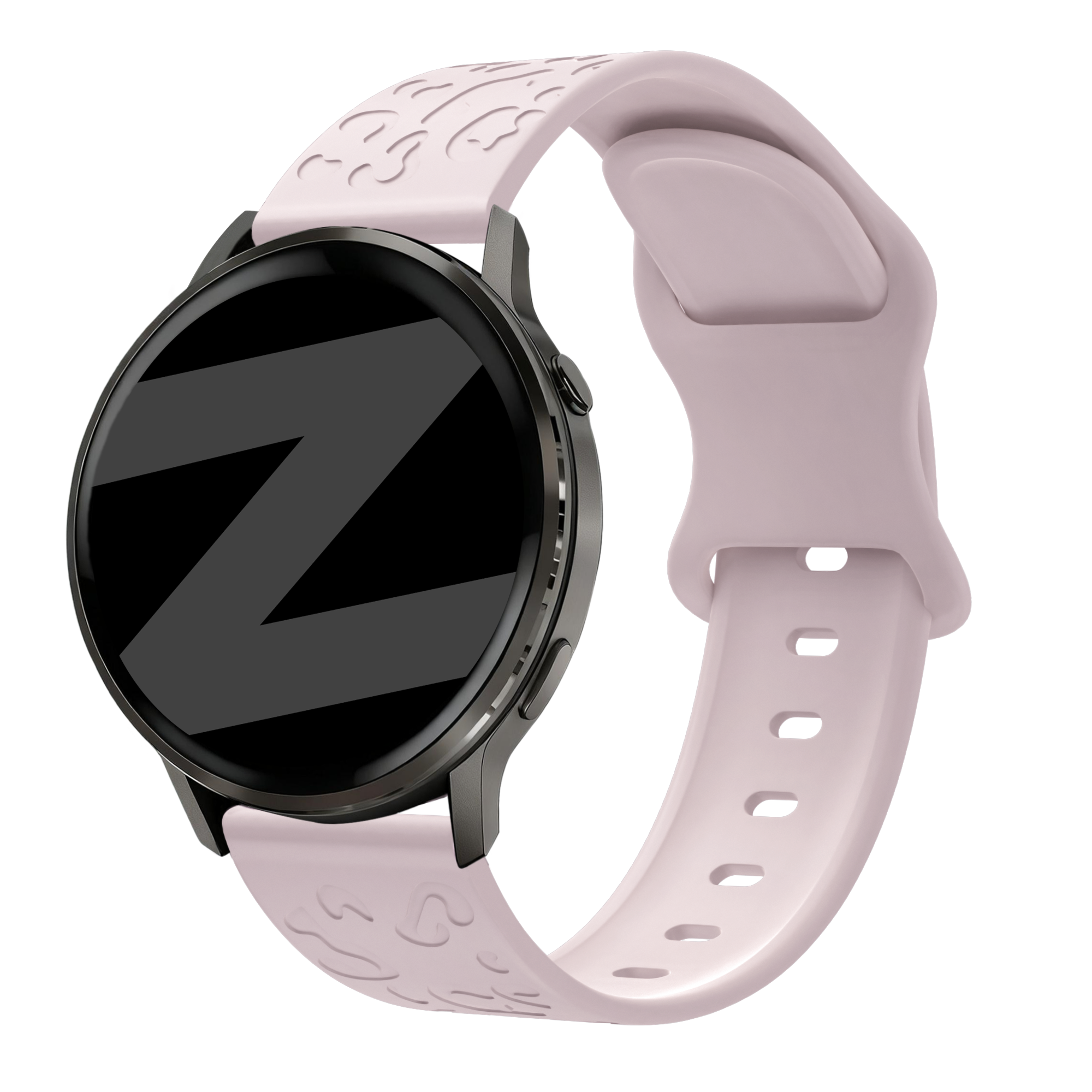 Bandz Garmin Vivoactive 4s siliconen band 'Leopard' (roze)