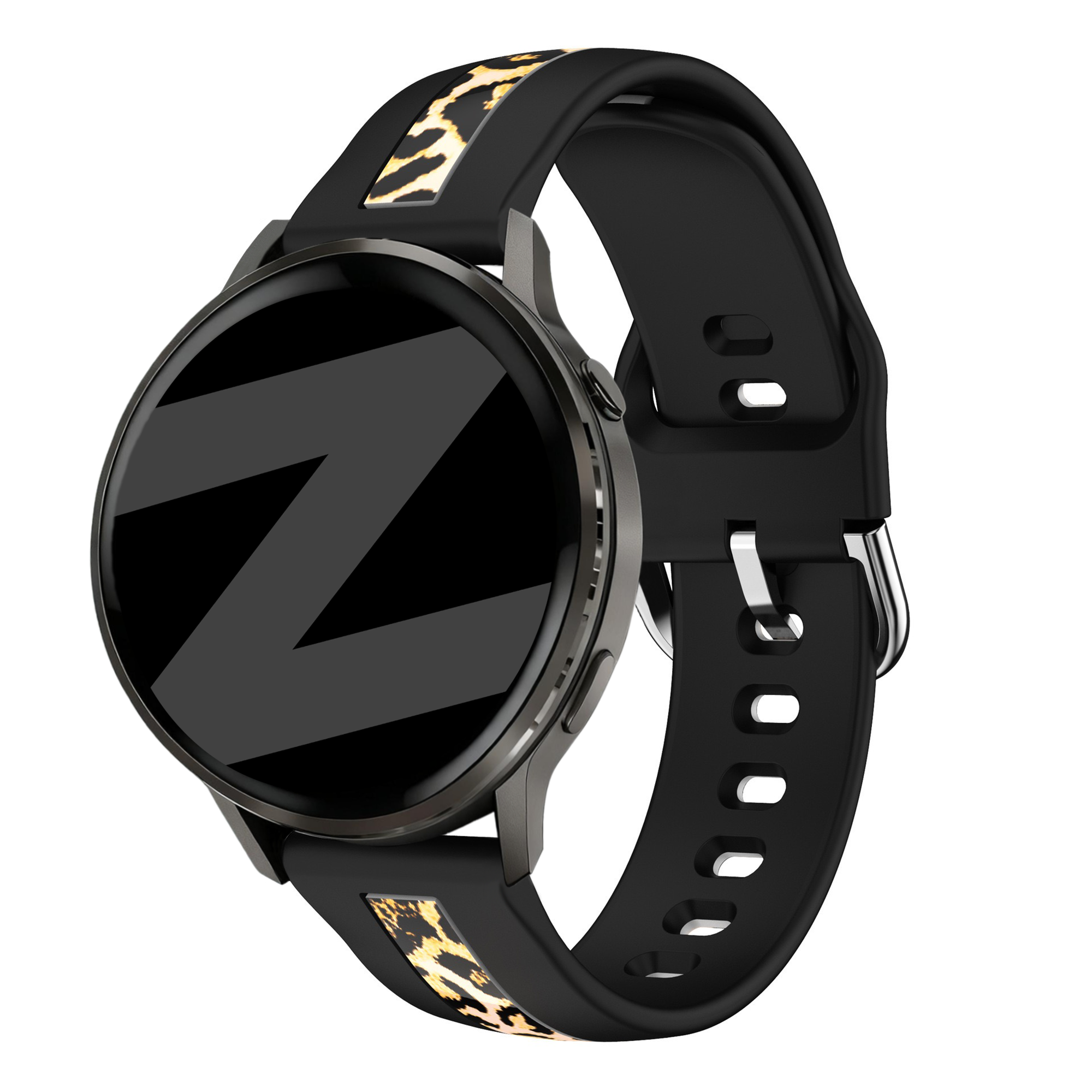 Bandz Gard Pro Health Smartwatch 3 - 41mm dual leopard bandje (zwart)