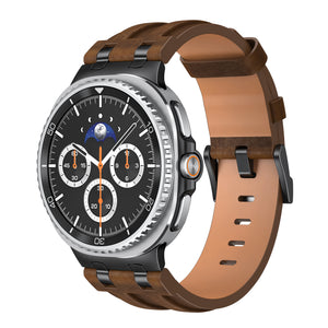 Samsung Galaxy Watch 8 - 40mm solide lederen band (donkerbruin)