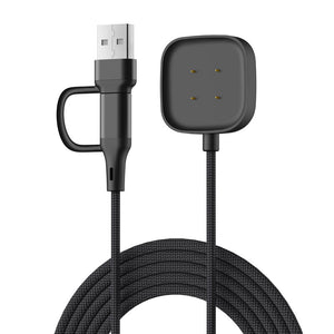 Strap-it USB-A & C 2in1 Braided Fitbit Versa 3 Charger