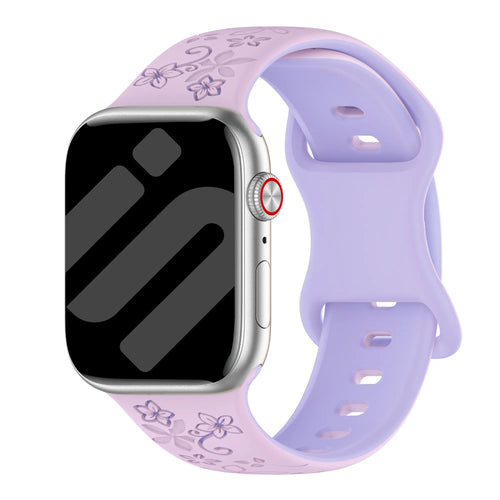 Apple Watch Flower siliconen band (lila/paars)