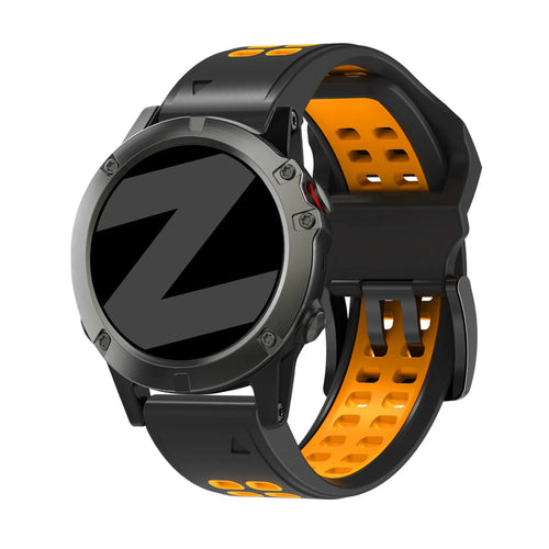 Bandz Garmin Approach S62 Buckled Sport Strap (Black/Orange)