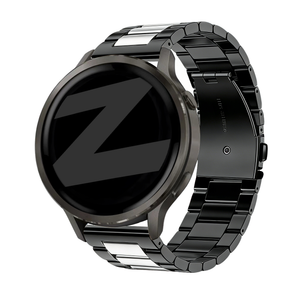 Bandz Garmin Forerunner 255 stalen band 'Classic' (zwart/zilver)