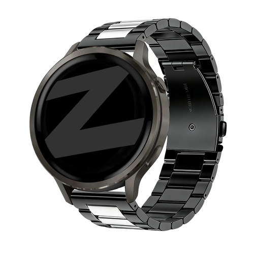 Bandz Garmin Forerunner 255 stalen band 'Classic' (zwart/zilver)