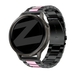 Bandz Garmin Venu 3s stalen band 'Classic' (zwart/roze)