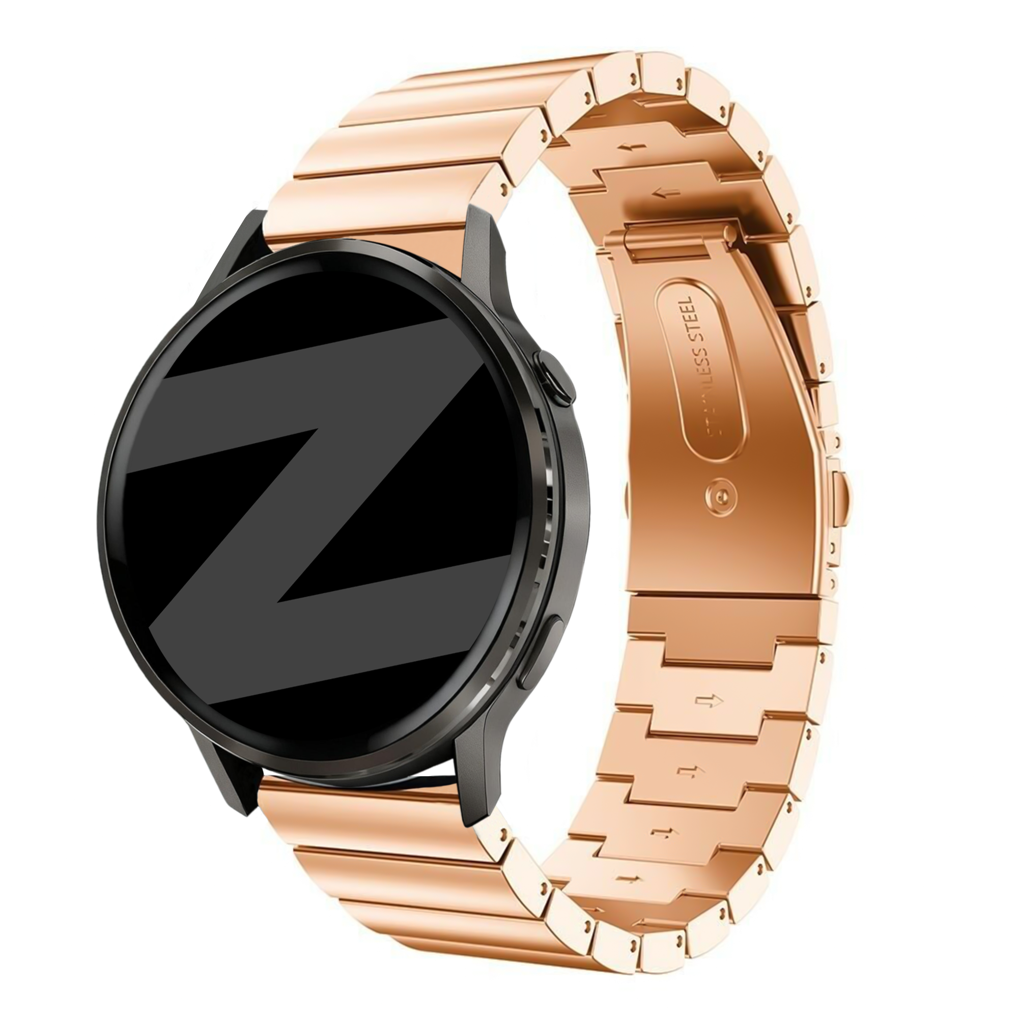 Bandz Garmin Venu SQ 2 Steel Strap 'One Bead' (Rose Gold)