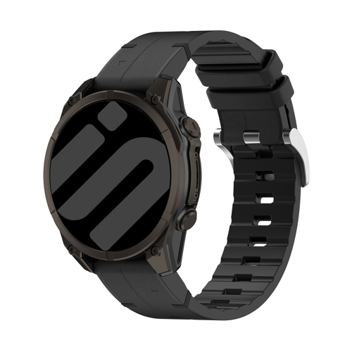 Garmin Descent Mk3i - 51mm leren hybrid bandje (zwart)